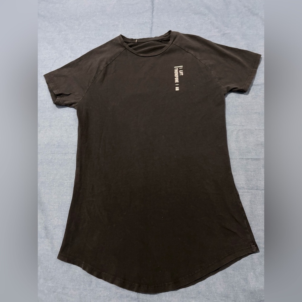 Gymshark Women's Black Short Sleeve Tee with Small White Logo